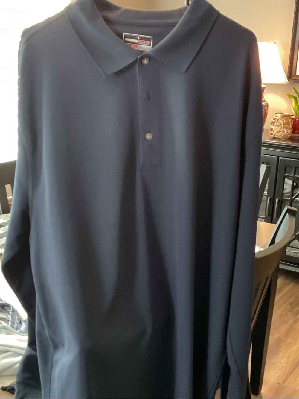 Grand Slam Men's Long Sleeve Polo - Navy